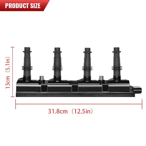 Image of UF669 Ignition Coil Pack with 4 1675 Iridium Spark Plugs # D521C 55577898