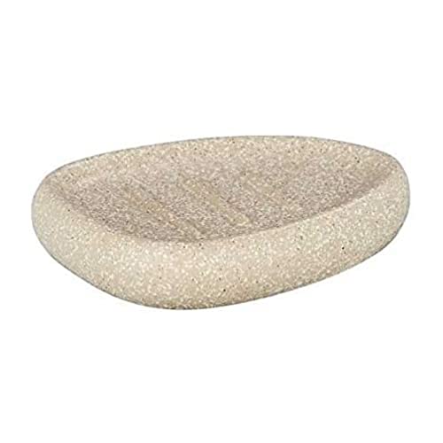 WENKO Porte-savon Pion beige céramique - Coupe à savon, Céramique, 12.5 x 2.5 x 9 cm, Beige