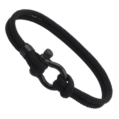 Dtexhif Rope Bracelet For Men Nautical Sailor Rope Wrap Bracelet Stainless Steel Couple Rope Bracelet Handmade Summer Surfer String Bracelet For Men Women cover