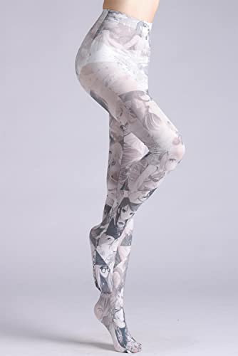 Image of Sahabowi Women Tights, Opaque High Waist Pantyhose, Vintage Control Top Stockings