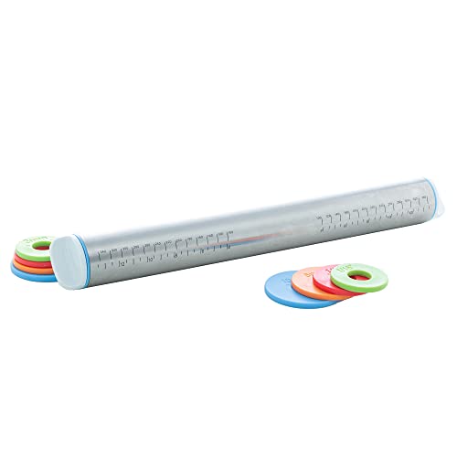 Rolo para Massa de Aço Inox Ajustável 6,5cm x 6,5cm x 44cm - Wolff