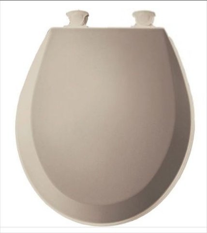 14.375 in.W Lift-Off Round Closed Front Toilet Seat in Fawn Beige