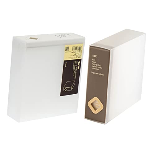 STOBAZA 2 Pcs Plastic Disk Storage Case for Compact Discs Audio Storage Containers Large Capacity Box Non-Woven Interior Label Cards