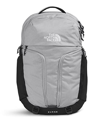 THE NORTH FACE Mochila para portátil Surge Commuter, Meld Grey Dark Heather/Tnf Black, Talla única, Moderno