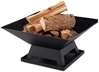 Bigzzia Fire Pit BBQ Camping Portable Charcoal Barbecue With Poker for Garden Outdoor Picnics