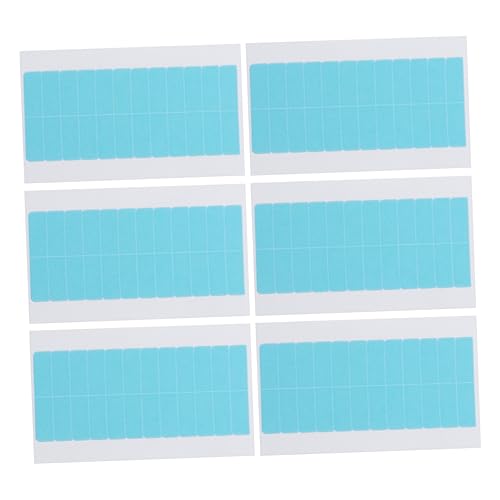 SOESFOUFU Hair Extension Adhesive Strips Set 6 Sheets Double-Sided Tape Sticker for Wig Easy Application