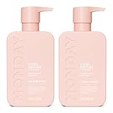 MONDAY HAIRCARE Curl Define Shampoo + Conditioner Set (2 Count) 12 oz Each Nourishes Curls, Tames Frizz, Coconut Oil and Shea Butter Enhance Shine, 100% Recyclable Bottle