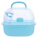 Nettoyage rapide : grâce à sa conception en abs, la cage de transport portable pour hamster simplifie le nettoyage et permet de garder l'espace de vie de votre animal propre