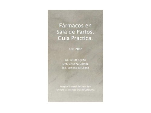 Fármacos en Sala de Partos. Guía Práctica