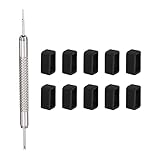 sourcing map 10pcs Boucle Montre Bracelet 12mm Caoutchouc Montre Porte Attache Anneaux Sup...