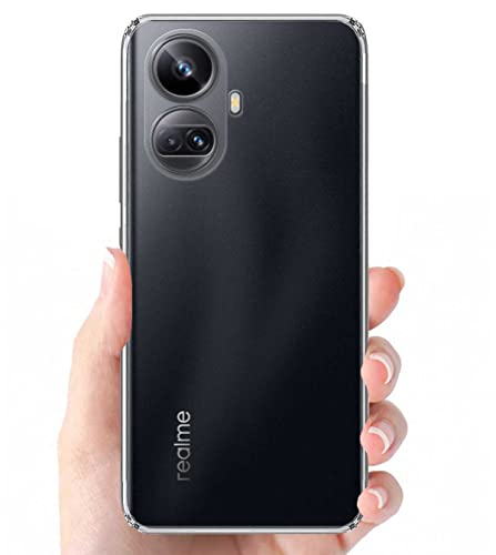 Image of Transparent Soft Silicone TPU Flexible Back Cover Compatible with Realme 10 Pro+ 5G / Realme 10 Pro Plus