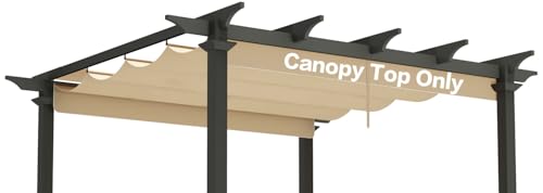 BOJAVOM Pergola Shade Cover Replacement Canopy Top Compatible with Home Depot Hampton Bay Pergola Model #GFM00467F - Beige(Canopy Top Only)