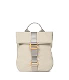 KCB Mochila Antirrobo Pequeña Chain | Diseño Seguro y Práctico | Bolsillos Multiusos con Cremallera | Material Resistente | Asas Ajustables | 100% Vegano | Color Beige