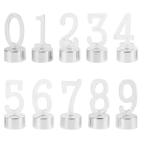 IMIKEYA 10 Stück Kerzen Zahlen Geburtstag mit LED 0–9 Geburtstagskerzen Flammenlose Rauchfreie Leuchtende Batteriebetriebene Elektrische Zahlenkerzen für Festival Party IMIKEYA 10 Stück Kerzen Zahlen Geburtstag mit LED 0–9 Geburtstagskerzen Flammenlose Rauchfreie Leuchtende Batteriebetriebene Elektrische Zahlenkerzen für Festival Party