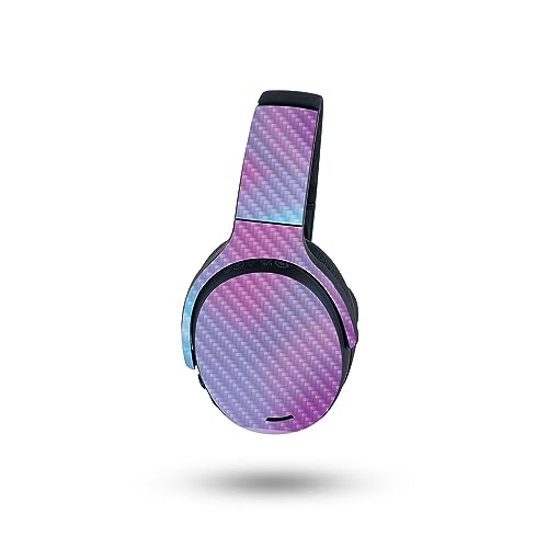 Image of MightySkins Carbon Fiber Skin Compatible with Skullcandy Crusher ANC 2 - Purple Fog | Protective, Durable Textured Carbon Fiber Finish | Easy to Apply