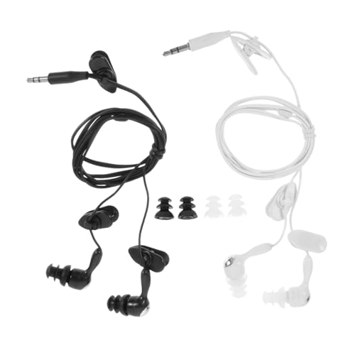 KONTONTY Swim Ear Plugs 2 Pack Waterproof Earphones Adult Ear Protectors for Bathing Shower Canoeing Perfect for Swimming and Surfing