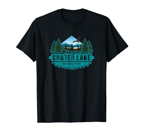 Crater Lake National Park Oregon USA Escursionismo Camping Souvenir Maglietta