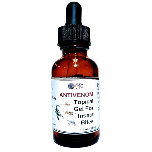 Insect Bites ANTIVENOM Gel Topical Treatment for Mosquito Spiders Snakes Ants & Other Poisonous Bites. Mineral Silicate University Certified