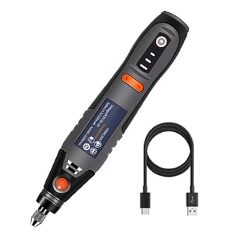 USB Cordless Rotary Tool Drill Engraving Pen Electric 3 Speed Mini Wireless Drill with Accessories Set 8500r-21000rpm(60PCS Accessory)