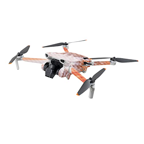 Image of MightySkins Carbon Fiber Skin Compatible with DJI Mini 3 - Orange Quartz | Protective, Durable Textured Carbon Fiber Finish | Easy to Apply | Made in The USA