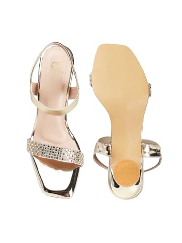 Image of Carlton London Women Stylish Fashion Embellished Sandals for Outdoor, Party, Wedding and Holidays with Stiletto Heels