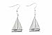 Miniblings Segelboot Ohrringe Segelschiff Boot Schiff Segeln maritim silber 4cm - Handmade Modeschmuck I Ohrhänger Ohrschmuck versilbert