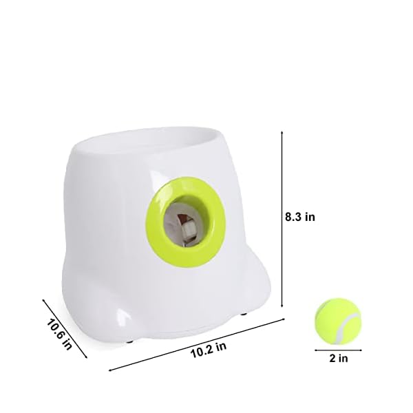 Automatic-Dog-Ball-Launcher-Tennis-Ball-Thrower-Machine-for-Small-and-Medium-Dogs-Interactive-Dog-Toys-3PCS-Tennis-Balls-Included Tennis Ball Thrower Machine for Dogs
