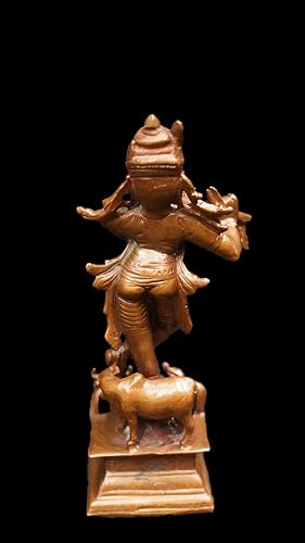 Image of Copper Krishna Idol 3.7 in | 185g
