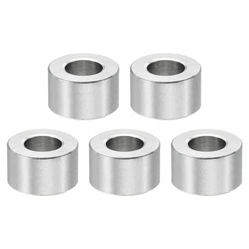 PATIKIL M4ステンレススチールスペーサー 5個セット メタルスペーサー ステンレススチール 4.2mm ID x 8mm OD x 5mm L ステンレススチールスペーサースクリュースタンドオフ 5/32" M4スクリューボルト用