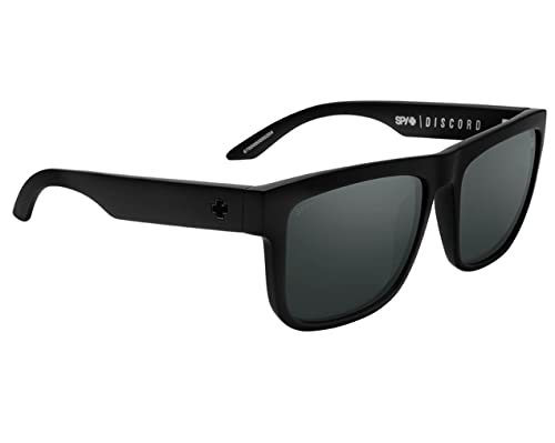 Spy Discord Discord Sunglasses Soft Matte Black with Happy Boost Black Mirror Polarized Lens + Case2