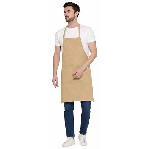 Image of uniformer Apron for Men and Women | Durable & Stylish for Kitchen, Restaurant, Cafes | Ideal for Chefs, Bakers & Home Cooks | Easy to Clean | Unisex Design (Pack of 2)