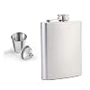 7 oz Heupfles Set Rvs Pocket Whiskyfles Flagon met Kleine Kop en Trechter voor Mannen Klimmen Bar party (Color : Leather, Size : 7oz/200ml)