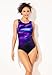 Swimsuits For All Women's Plus Size Tummy Control Chlorine Resistant High Neck One Piece Swimsuit - 12, Purple Electric Ombre (Plus