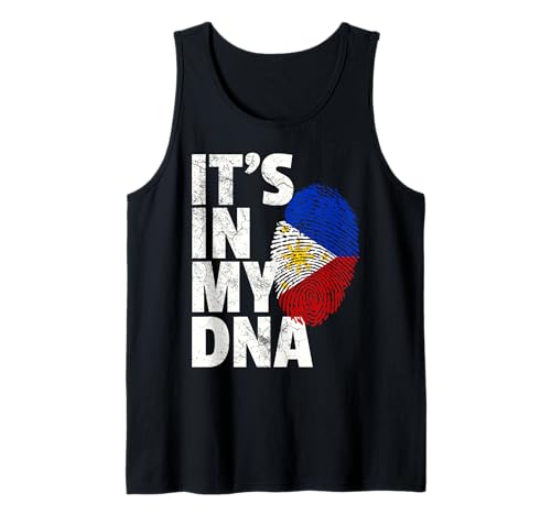 IT'S IN MY DNA Filipino Flag Philippines Pride Mens Womens Tank Top