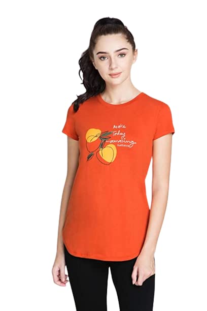 Image of Van Heusen Women's Cotton Printed Relaxed Fit T-Shirt