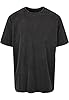 Build Your Brand Mens Acid Washed Heavy Oversized Tee T-Shirt, Black, XL UK #5