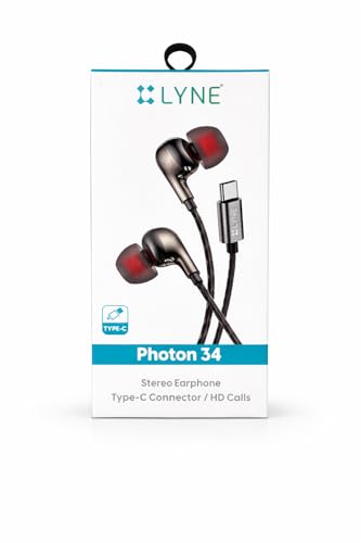Image of LYNE Photon 34 Stereo Earphone with Type-C Connector, HD Calls, Wired in-Ear Headphones
