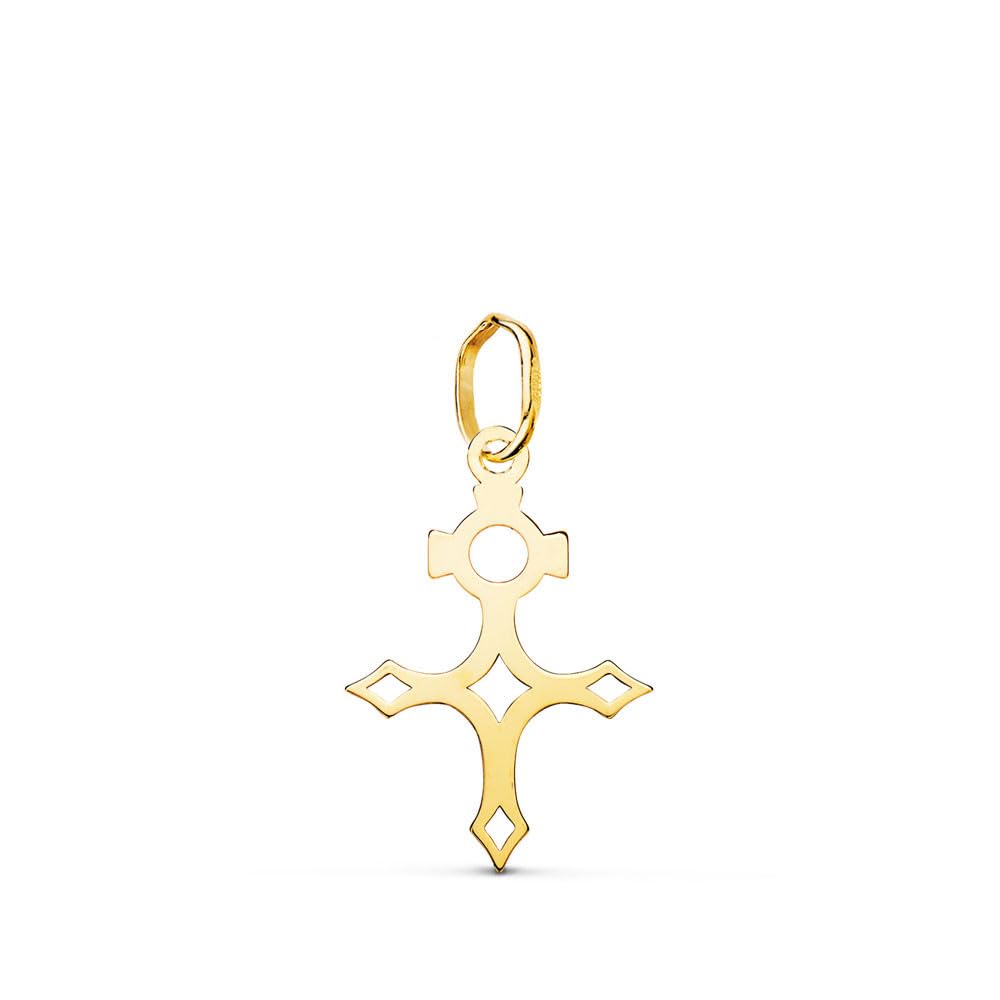 L'Atelier d'Azur Pendentif Médaille Or 18 Carats 750 Jaune - Croix du Sud - Petit Modèle - Chaine Offerte