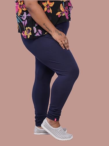 Image of Ladies Cotton Legging | Buttery Soft Stretchy Fit | Churidar Length | Leggings for Women and Girls | Small - 3XL Plus