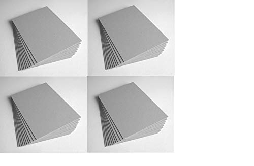 PROTECTAFILE A3 Grey Board 2000 Micron 2 mic Sheets Backing Modelling - Sturdy Cardboard Sheets for Crafts and DIY Projects - Designer Kraft Heavy Duty Chipboard Sheets