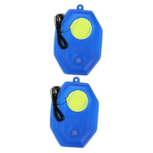 Mikikit 2 Sets Tennis Trainer Ball Fill Drill Tool Rebounding Practice Set for Beginners Tennis Training Base Random Style