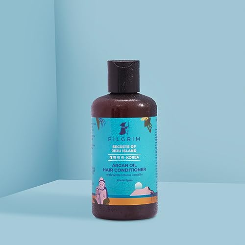 Pilgrim Argan Oil Hair Conditioner | With White Lotus & Camellia | Nourishing Formula for All Hair Types | Frizz Control, Smooth Finish, Sulfate-Free | 8.45 Fl Oz (250ml)