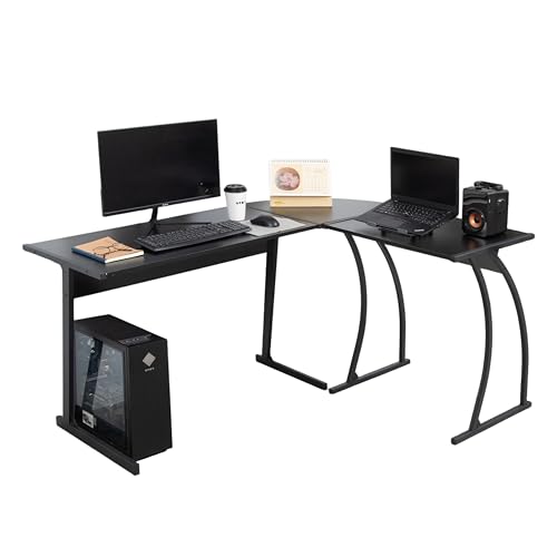パソコンデスク ゲーミングデスク 組立簡単 机 pcデスク シンプ Amazon | JUPEA パソコンデスク pcデスク L字 幅147cm ゲーミング