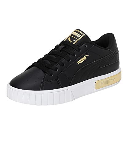PUMA Cali Star Glam Wns, Zapatillas de Tenis Mujer, Multicolor Black White Team Gold, 38 EU