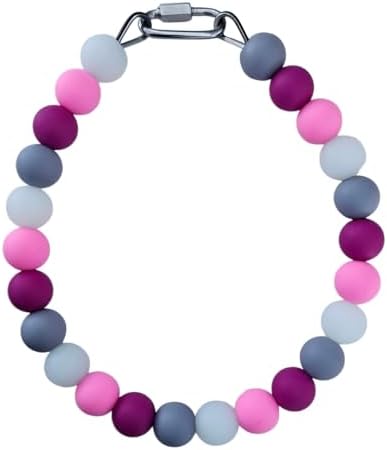 Silicone Bead Collar - Glow in The Dark Beads - Waterproof - 100% Non-Toxic - Rose Buds (20) image 5