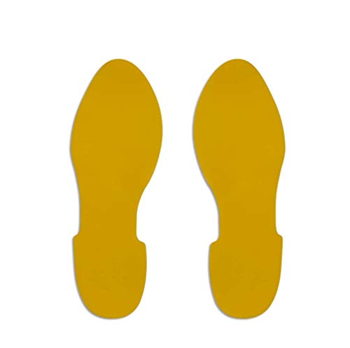 5Sフロア表示ステッカー  イエロー 黄 280×100mm 2枚セット 順路誘導 方向指示