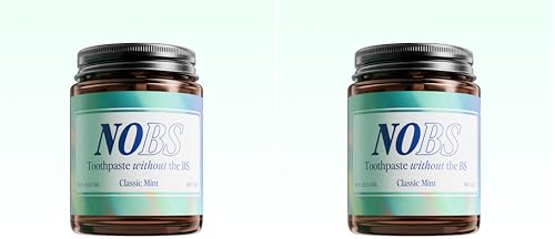 Image of NOBS (No Bad Stuff) Toothpaste Tablets - Nano Hydroxyapatite, Fluoride & Plastic Free, Eco & Travel Friendly - Remineralize with NHA (3 Month) (Pack of 2)