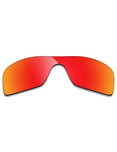 Image of Alphax Fire Red Mirrored Polarized Replacement Lenses for Oakley Turbine Rotor OO9307 Sunglasses