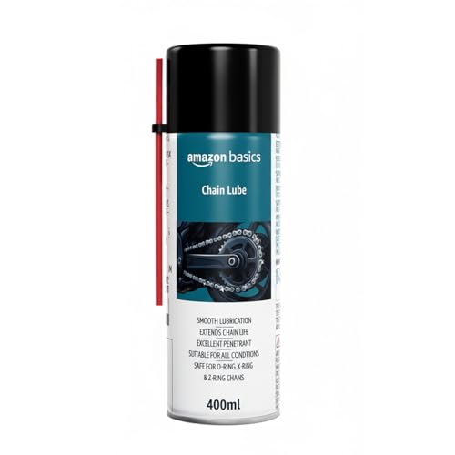 Amazon Basics – Chain Lube for All Bikes | 400 ml | Long-Lasting Chain Lubrication | Rain &...