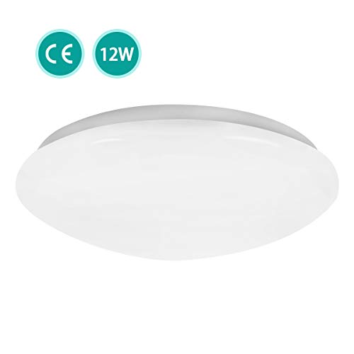 Preisvergleich Produktbild BRIGENIUS 12W Led Deckenleuchte Rund Badlampe 1200LM Schlafzimmer Deckenleuchten 4000K Deckenlampe 260mm für Badezimmer Küche Schlafzimmer Flur